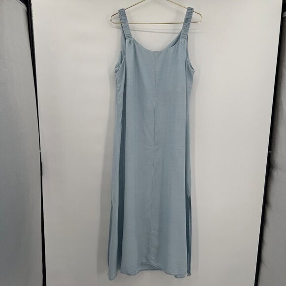 Vince Camuto Plus Chambray Elastic Straps Maxi Dress Women's 1X NWOT - Picture 3 of 11
